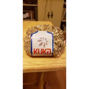 NEW  Kuka 100% gold Metallic polyester Yarn for Crochet or Knit 109yds  @1 skein
